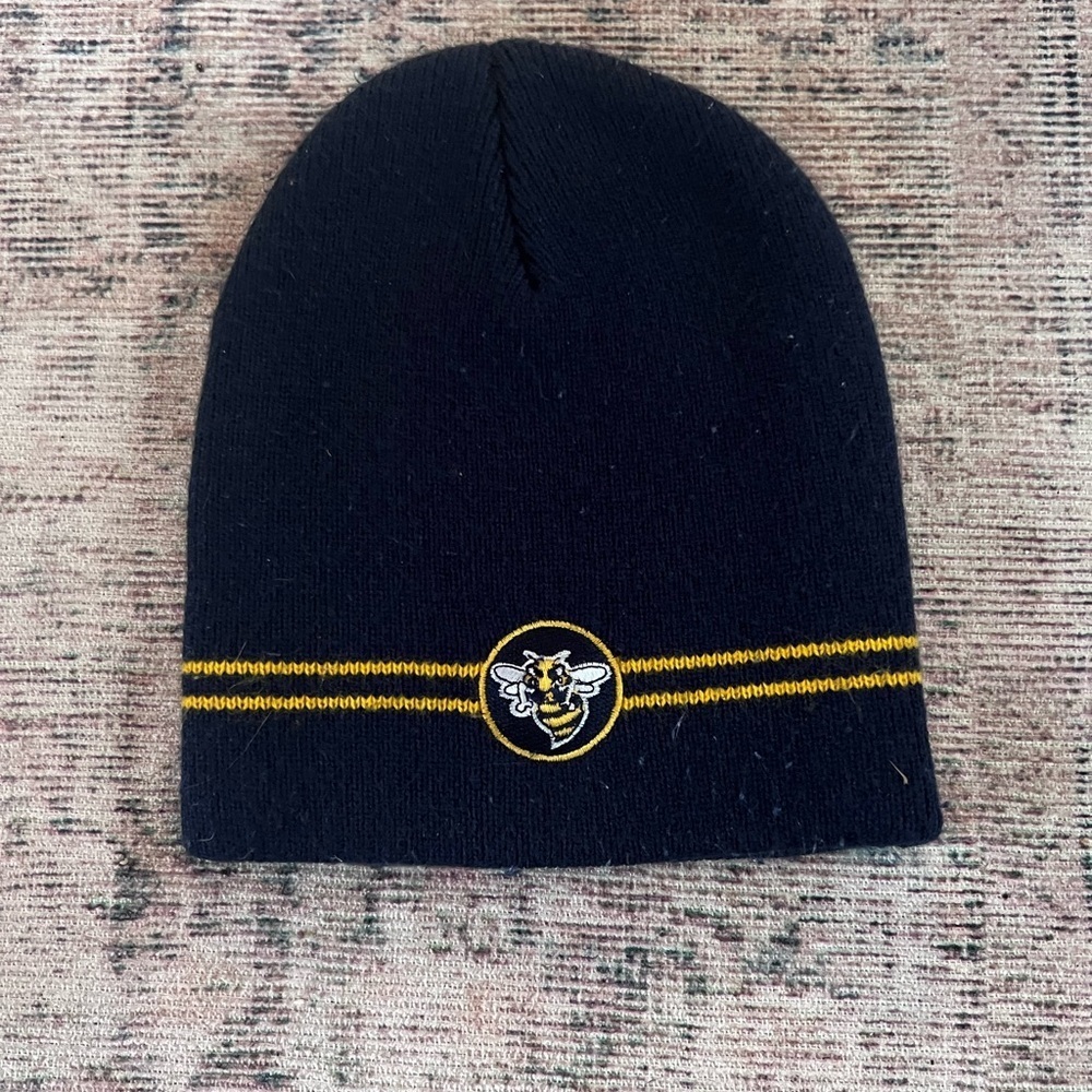 Navy Blue Beanie with Yellow Stripe RCTC Yellowjackets